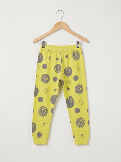 Unisex Yellow Cotton Printed Full Sleeve Co-ord Sets