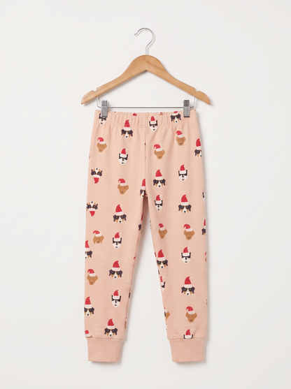 Unisex Beige Cotton Printed Full Sleeve Co-ord Sets