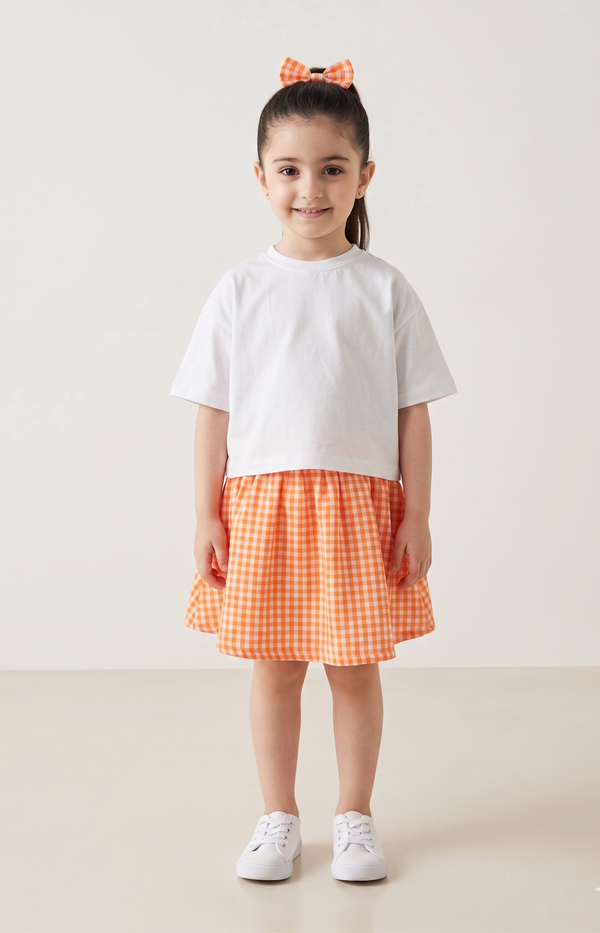 Vela Orange skirt set of 3
