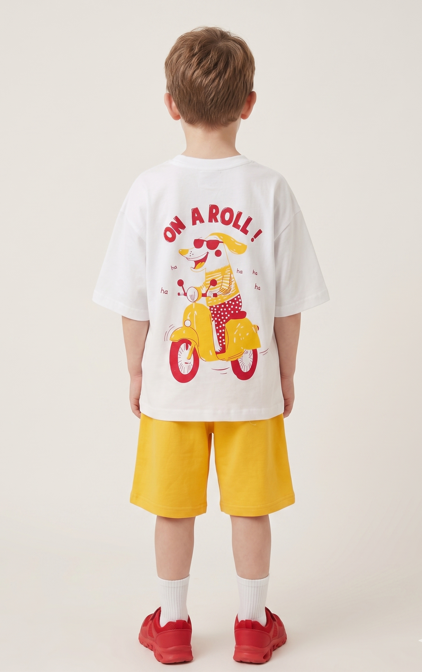On a roll Over-sized t-shirt & shorts set