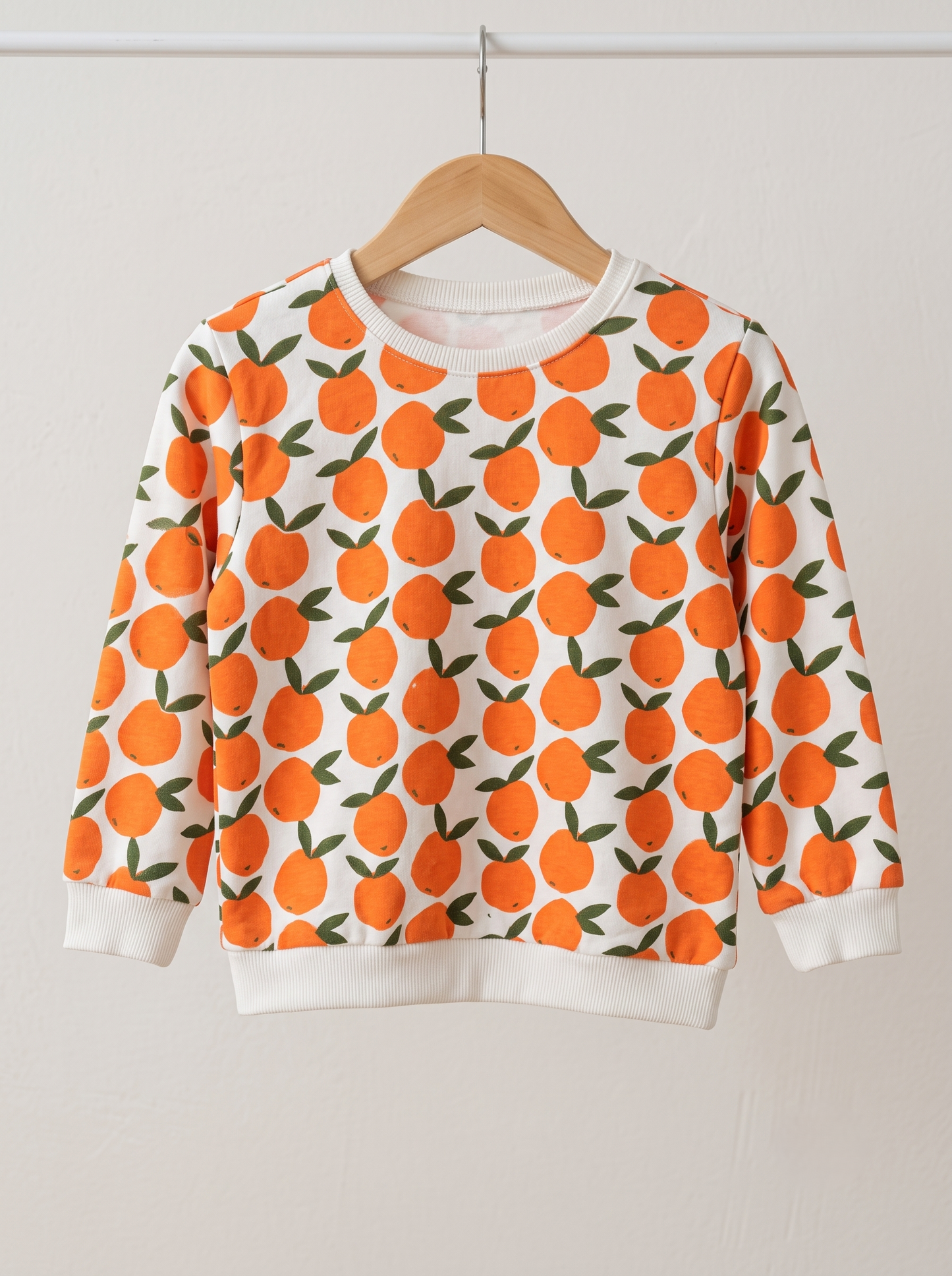Unisex Cotton Orange Print Full Sleeve Co-ord Sets