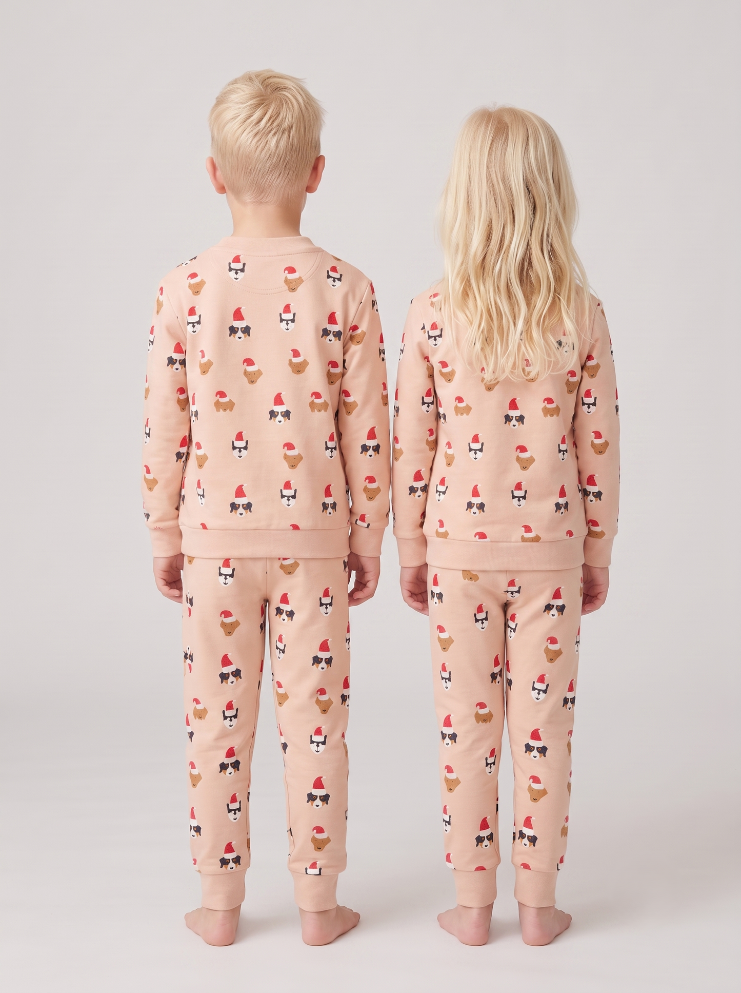 Unisex Beige Cotton Printed Full Sleeve Co-ord Sets