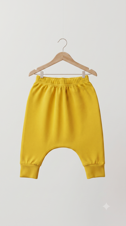 Solid Yellow Newborn Toddler Cotton Sets with Bow
