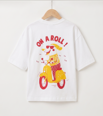On a roll Over-sized t-shirt & shorts set