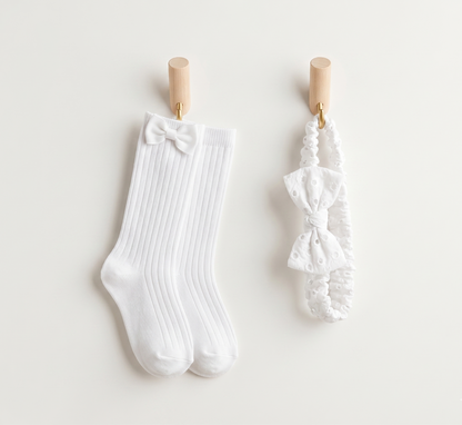 Pristine white schiffly frock set of 3