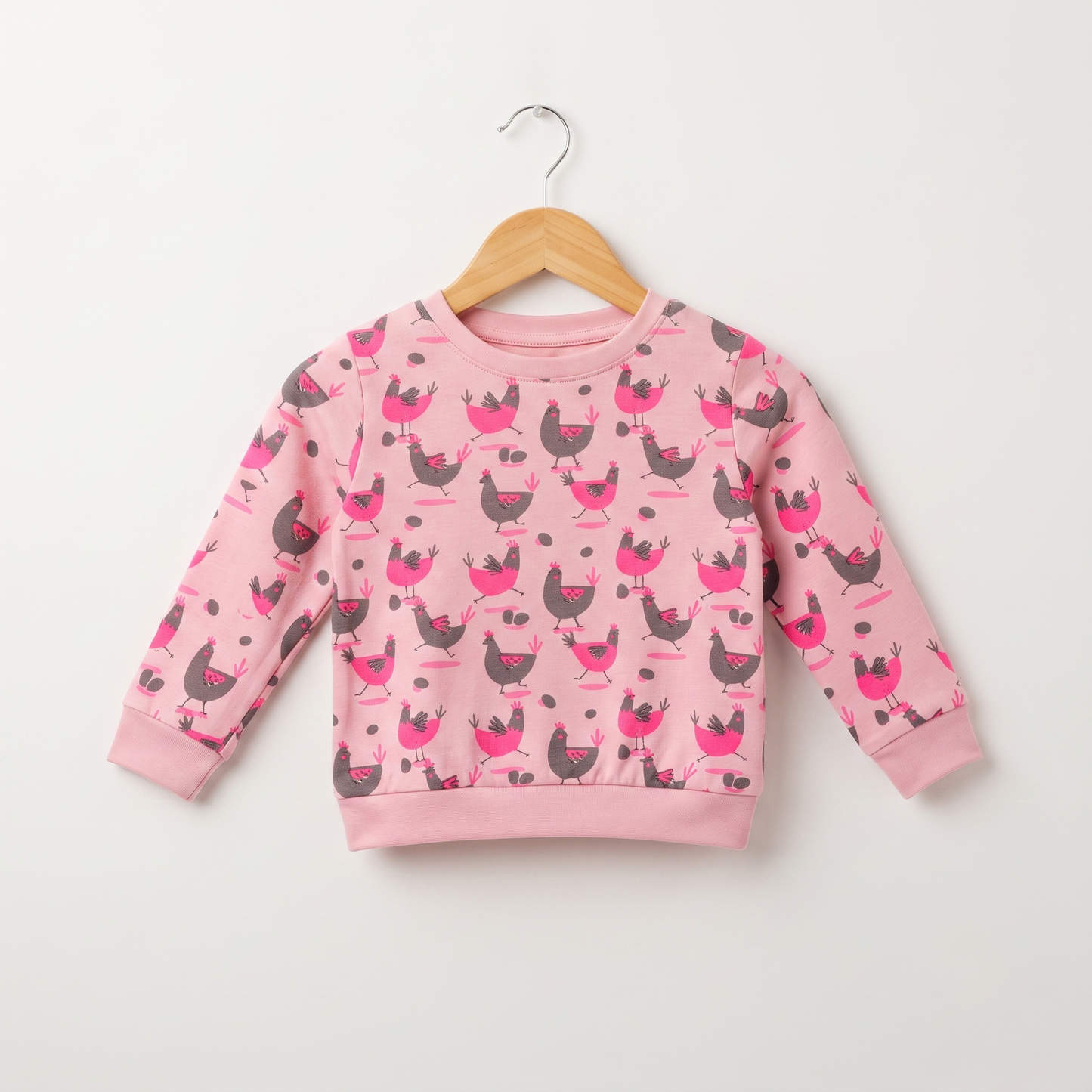 Unisex Cotton Hen Print Full Sleeve Co-ord Sets