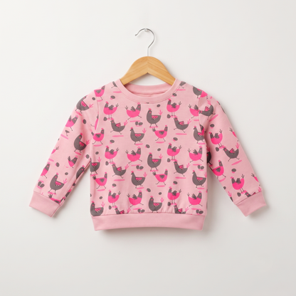Unisex Cotton Hen Print Full Sleeve Co-ord Sets