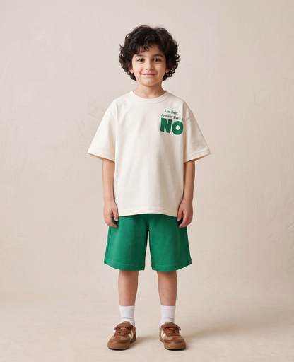How about NO! Over-sized t-shirt & shorts set