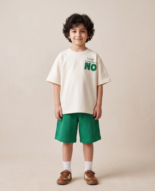 How about NO! Over-sized t-shirt & shorts set