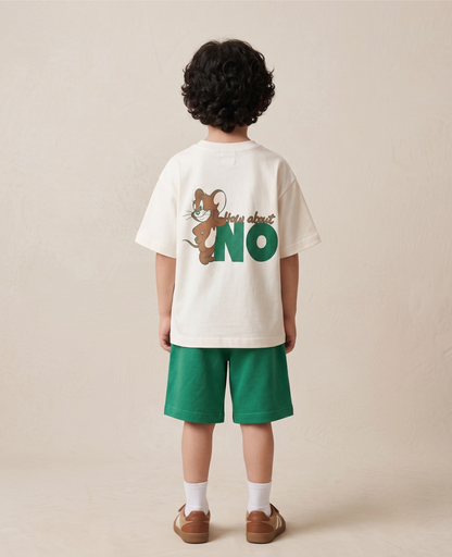 How about NO! Over-sized t-shirt & shorts set